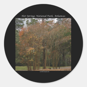 Sticker Rond Hot Springs National Park, AR Au-dessus de la prom