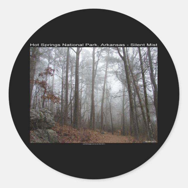 Sticker Rond Hot Springs National Park, AR Silent Mist Don (Devant)