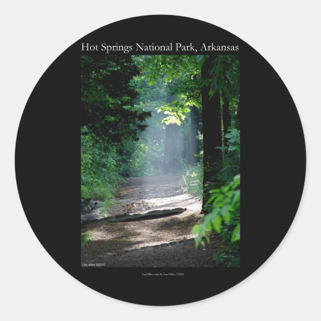 Sticker Rond Hot Springs National Park Dead Chef Trail Dons (Devant)