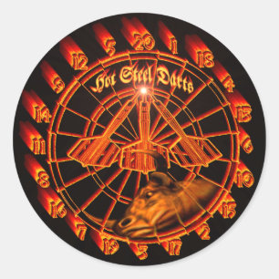 Sticker Rond Hot Steel Darts Darts Darts Glut