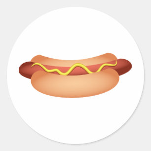 Sticker Rond Hotdog