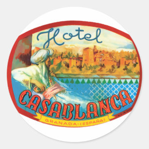 Sticker Rond Hôtel Casablanca