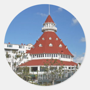 Sticker Rond Hotel Del Coronado de la plage