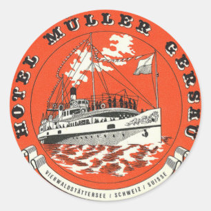 Sticker Rond Hôtel Muller Gersau