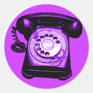 Sticker Rond Hotline Purple