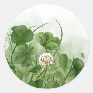 Sticker Rond Housse à quatre feuilles