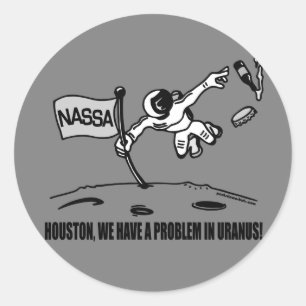 STICKER ROND HOUSTON NOUS AVONS UN PROBLÈME