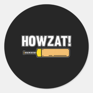 Sticker Rond Howzat Cricket Sports Joueur Amoureux Équipe Entra