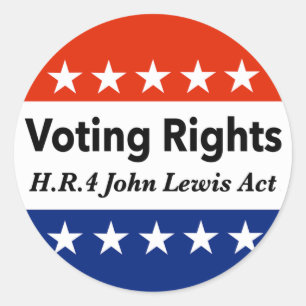 Sticker Rond HR4 John Lewis Loi sur les droits de vote
