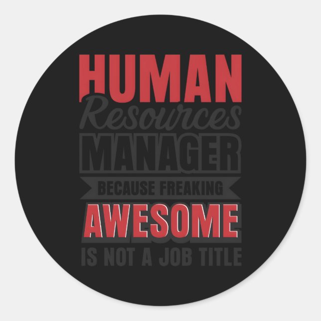 Sticker Rond Hr Hu Ressources Ager Recruteur (Devant)