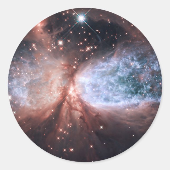 Sticker Rond Hubble Ange de neige (Devant)