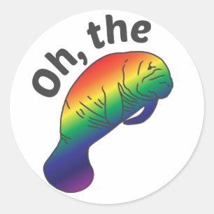 Sticker rond Hue Manatee