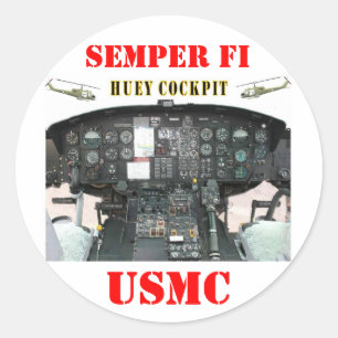 STICKER ROND HUEY COCKPIT