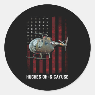 Sticker Rond Hughes Oh 6 Cayuse Oh 6 Loach Helicopter