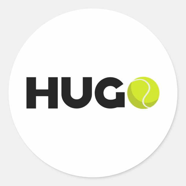 Sticker Rond Hugo Tennis (Devant)