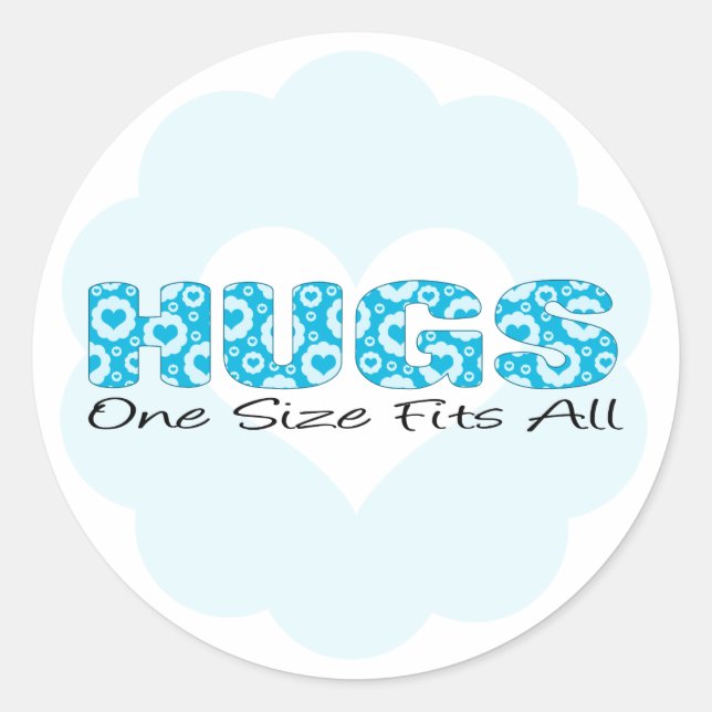 Sticker Rond Hugs Une Taille Convient À Tous (Devant)