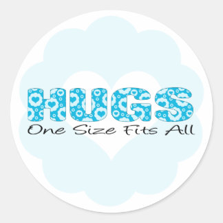 Sticker Rond Hugs Une Taille Convient À Tous