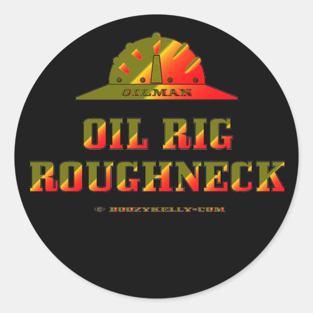 Sticker Rond Huile Roghneck, Huile Field Sticker, Casquette dur (Devant)