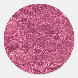 Sticker Rond Huile rose métallique simple Faux
