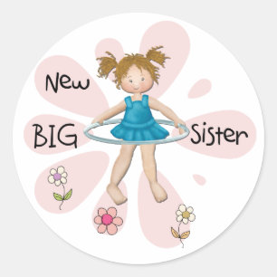 Sticker Rond Hula Hoop Nouvelle grande soeur
