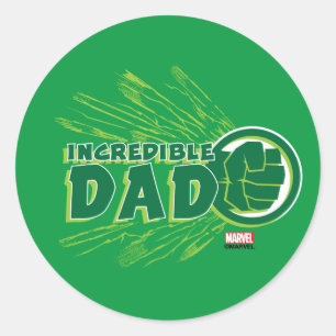 Sticker Rond Hulk   Papa Incroyable