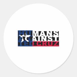 Sticker Rond Humains contre Ted Cruz