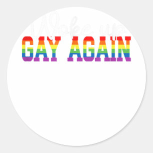 Sticker Rond Human LGBT Drapeau Mois gay réveillé GAY