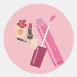 Sticker Rond Humeur Maquillage Activée
