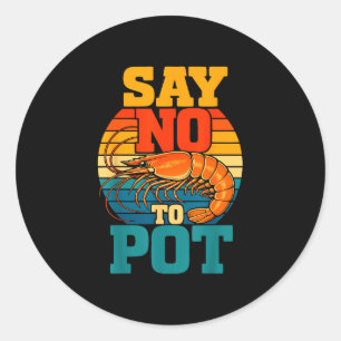 Sticker Rond Humour cajun amateur de fruits de mer ébouillanter