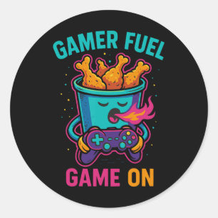 Sticker Rond Humour de jeu vidéo rétro Rpg Game On Blague sur l