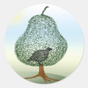 Sticker Rond Humour de Noël Plaisir Carte Enveloppe Phoques