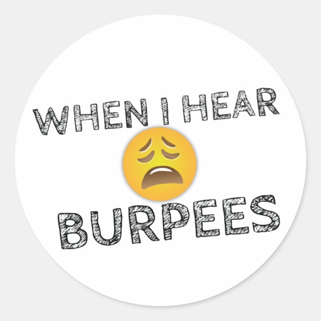 Sticker Rond Humour de salle de sport amusant (Devant)