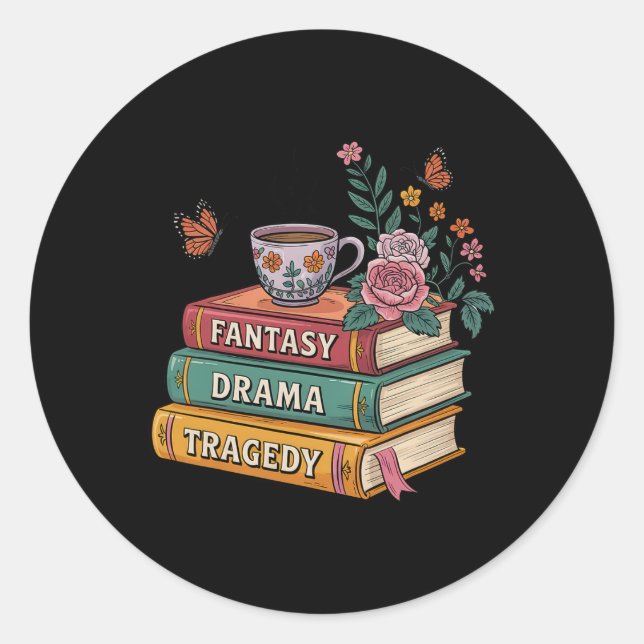 Sticker Rond Humour politique subtil Imaginaire Drame Tragédie (Devant)