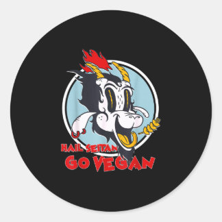 Sticker Rond Humour véganisme blé gluten grêle seitan deviens v
