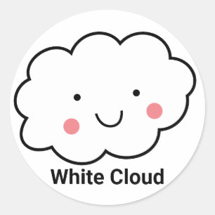 Sticker Rond Humour White Cloud EMS 911
