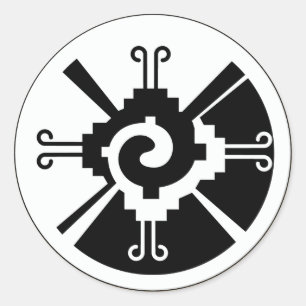 Sticker Rond Hunab Ku - Déité maya