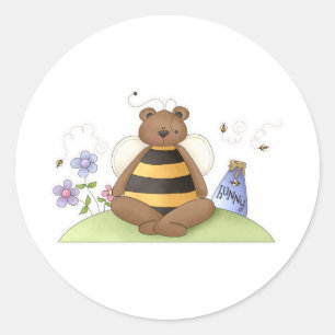 Sticker Rond Hunny Bear
