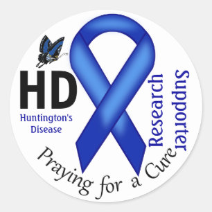 Sticker Rond Huntington's Disease HD Awareness Research Support