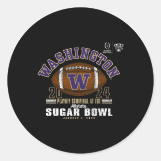 Sticker Rond Huskies Sugar Bowl 2024 Cfp Football Vintage Logo