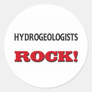 Sticker Rond Hydrogéologue Rock