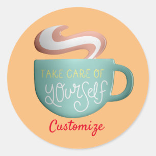 Sticker Rond Hygge Drink Self-Care Thunder_Cove