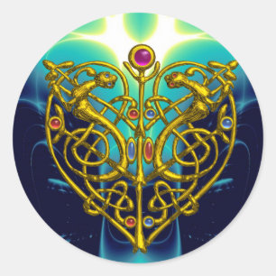 Sticker Rond HYPER VALENTINE rose Fuchsia pourpre