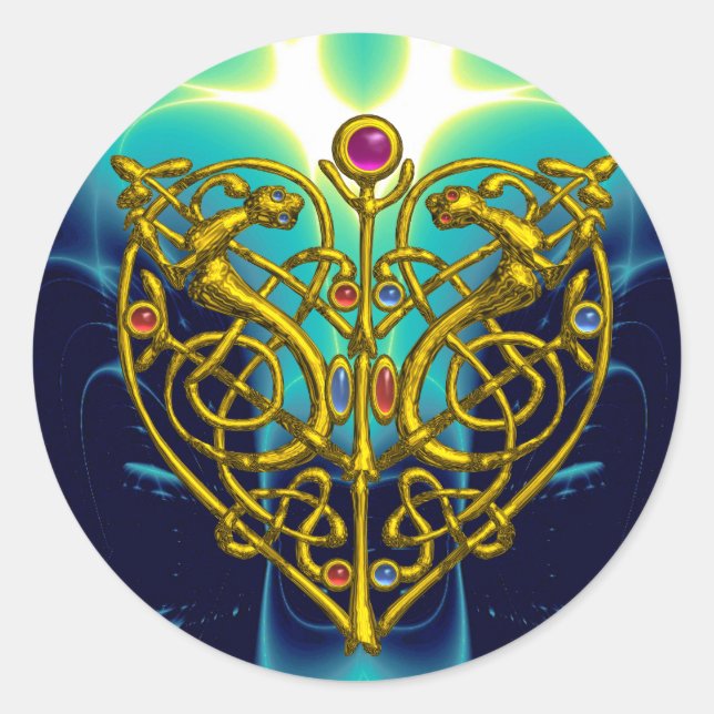 Sticker Rond HYPER VALENTINE rose Fuchsia pourpre (Devant)