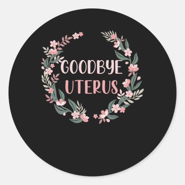 Sticker Rond Hystérectomie Chirurgie Uterus Uterus Survivante (Devant)