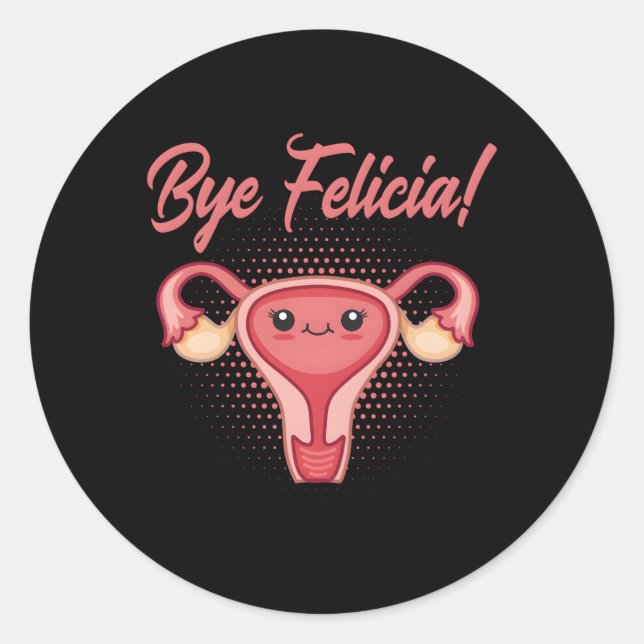 Sticker Rond Hystérectomie Et Utérine Opération Survivo (Devant)