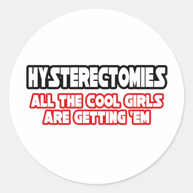 Sticker Rond Hystérectomies...Filles Cool (Devant)