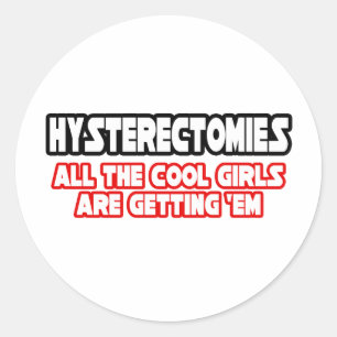 Sticker Rond Hystérectomies...Filles Cool