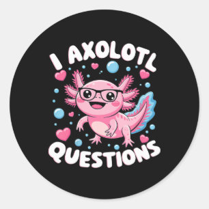 Sticker Rond I Axolotl Questions Chemise Enfants Axolotl Noël