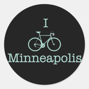 Sticker Rond I Bike Minneapolis