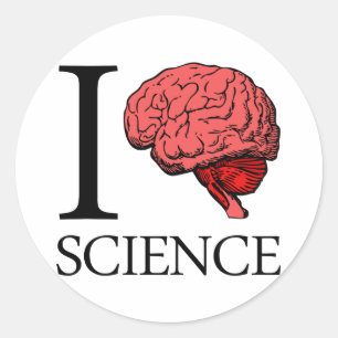 Sticker Rond I Brain Science (I Know Science) (I Love Science).
